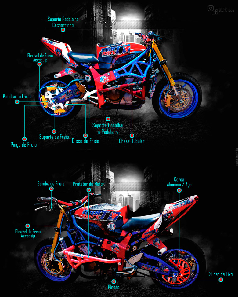 Protetor Stunt Race Yamaha FZ-15 - Compre direto do distribuidor.