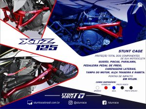 Protetor Stunt Race Fz250 Fazer 250 2018  Azul Metálico